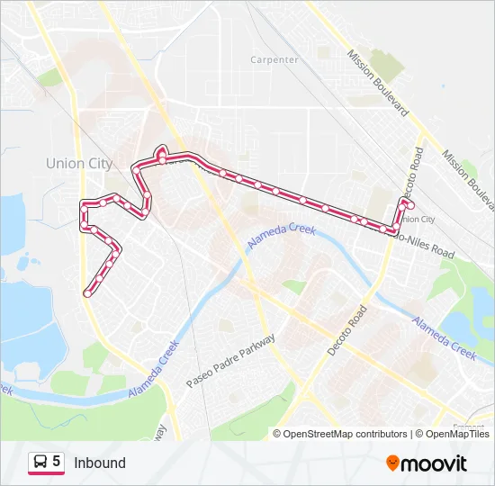 5 Bus Line Map