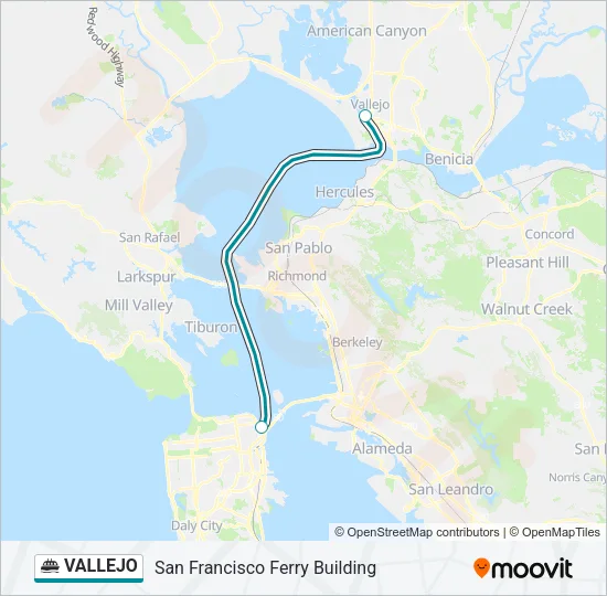 VALLEJO Ferry Line Map