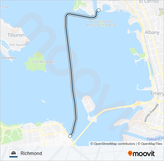 RICHMOND Ferry Line Map