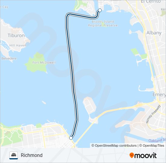 RICHMOND ferry Line Map