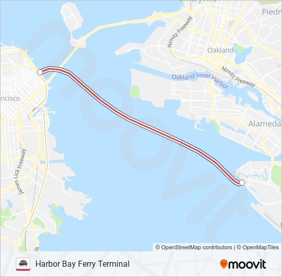 HARBOR BAY ferry Line Map
