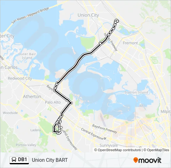 DB1 Bus Line Map