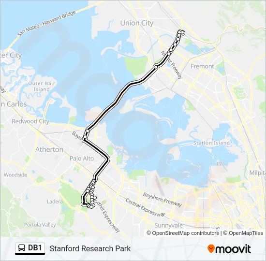 DB1 Bus Line Map