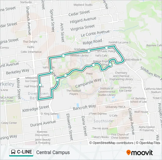 C-LINE Bus Line Map