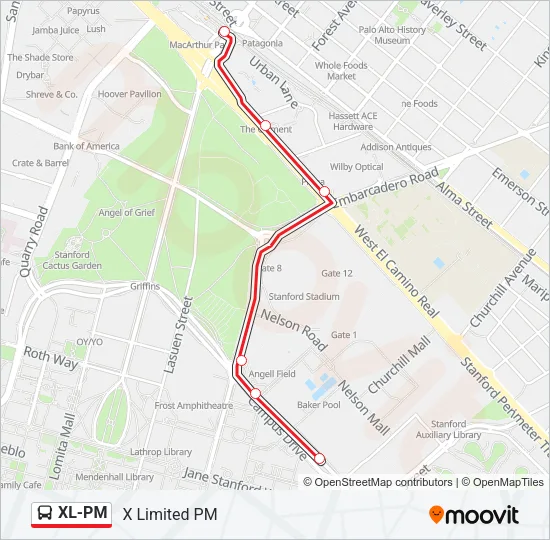 XL-PM Bus Line Map