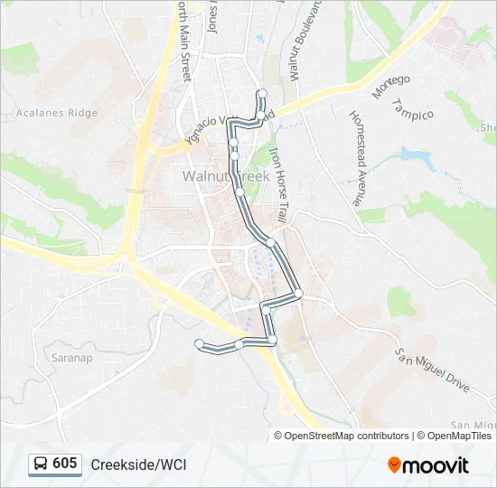 605 Bus Line Map