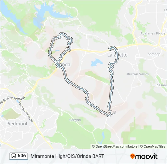 606 Bus Line Map