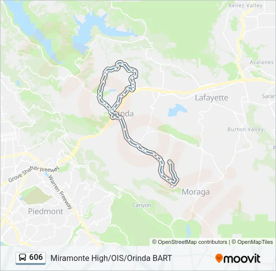 606 Bus Line Map