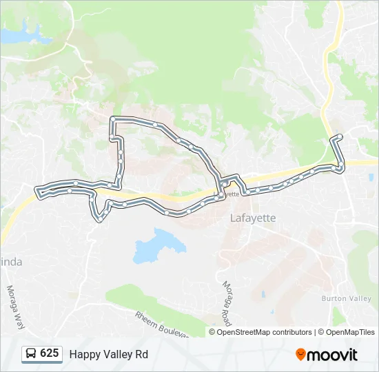 625 Bus Line Map
