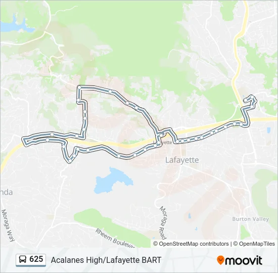 625 Bus Line Map
