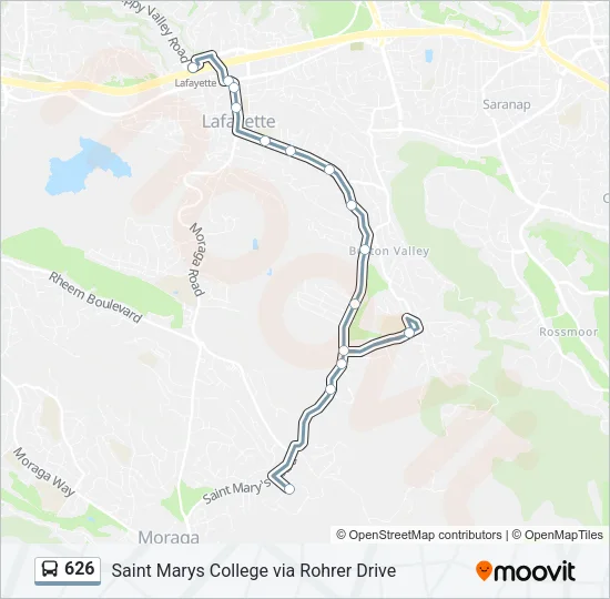 626 Bus Line Map