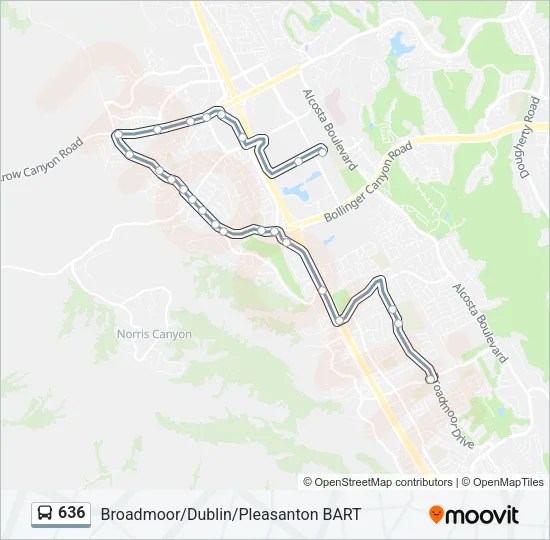 636 Bus Line Map