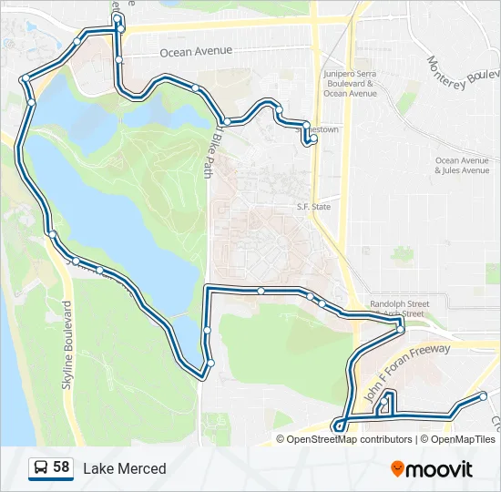 58 Bus Line Map