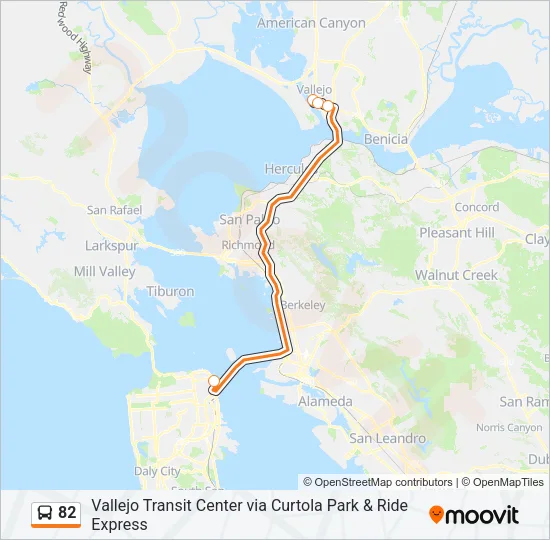 82 Bus Line Map