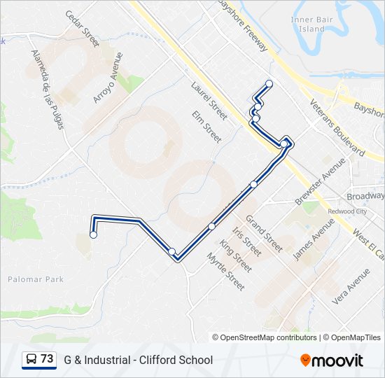 73 bus Line Map