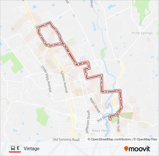 E Bus Line Map