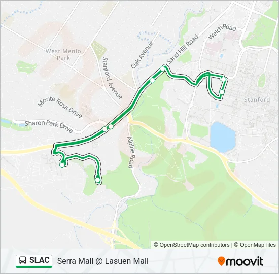 SLAC Bus Line Map