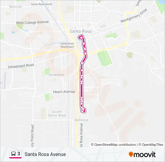 3 Bus Line Map