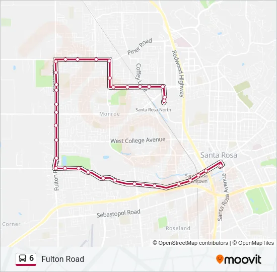 6 Bus Line Map