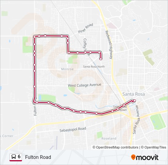 6 bus Line Map