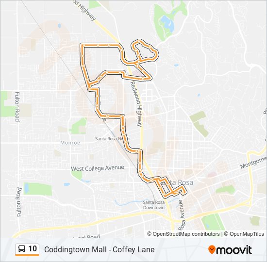 Mapa de 10 de autobús