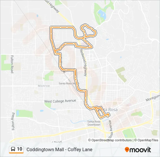 10 Bus Line Map