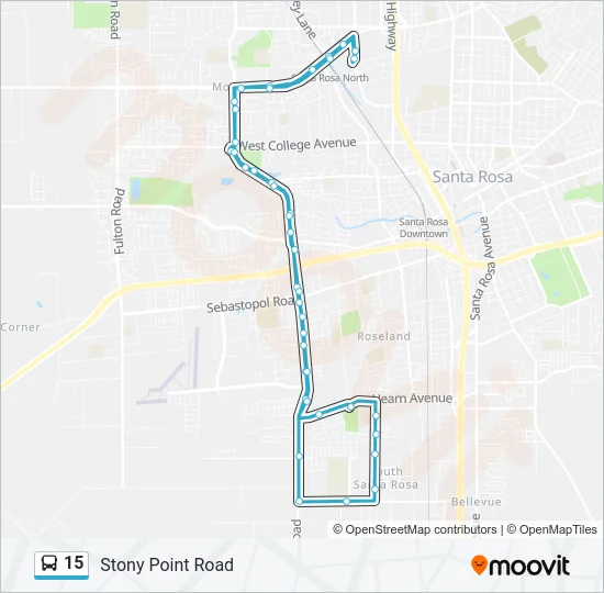 15 Bus Line Map