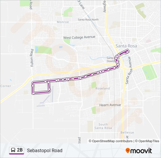 2B Bus Line Map