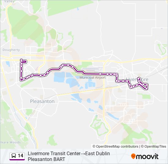 Mapa de 14 de autobús