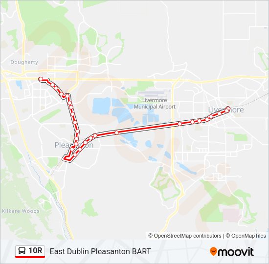 10R Bus Line Map