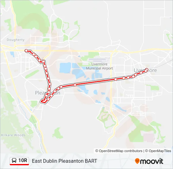 10R Bus Line Map
