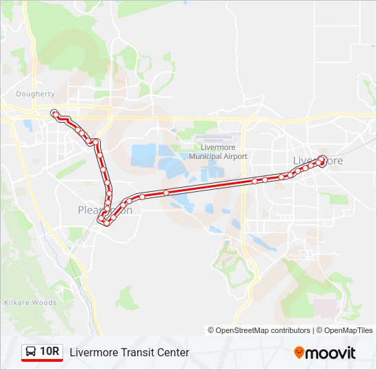 10R Bus Line Map