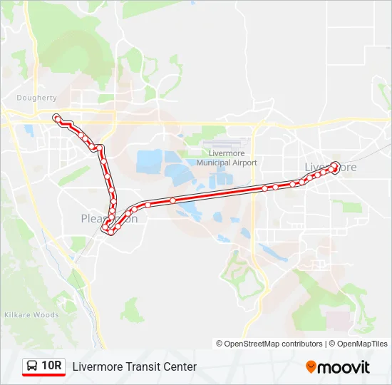 10R Bus Line Map