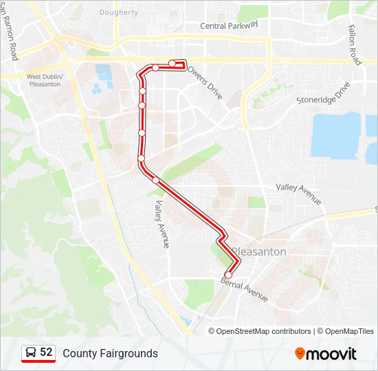 52 Bus Line Map