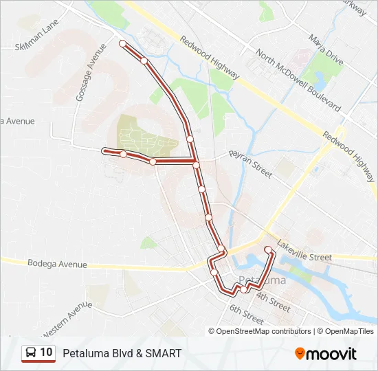 10 Bus Line Map