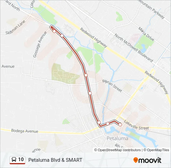 10 Bus Line Map
