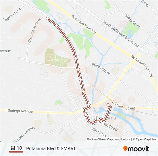 10 Bus Line Map