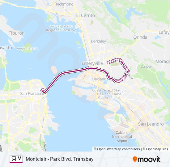 V Bus Line Map