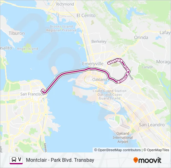 V Bus Line Map