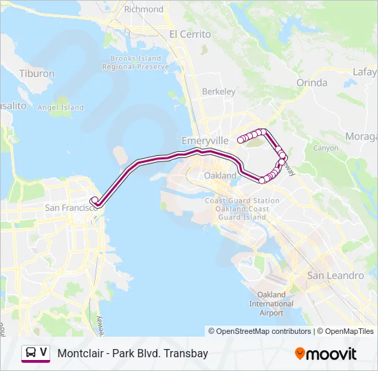 V Bus Line Map