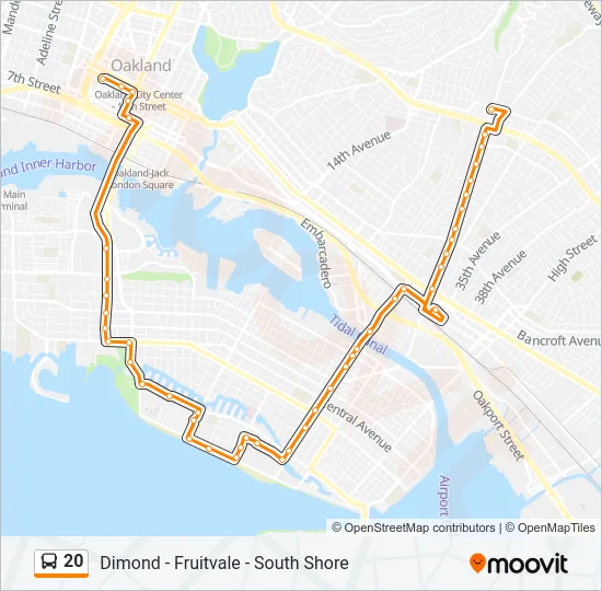 20 Bus Line Map