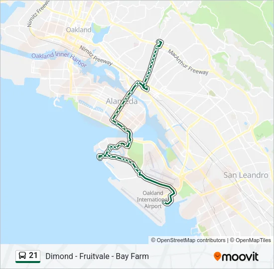 21 Bus Line Map
