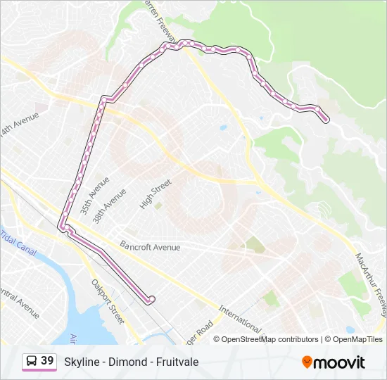 39 Bus Line Map