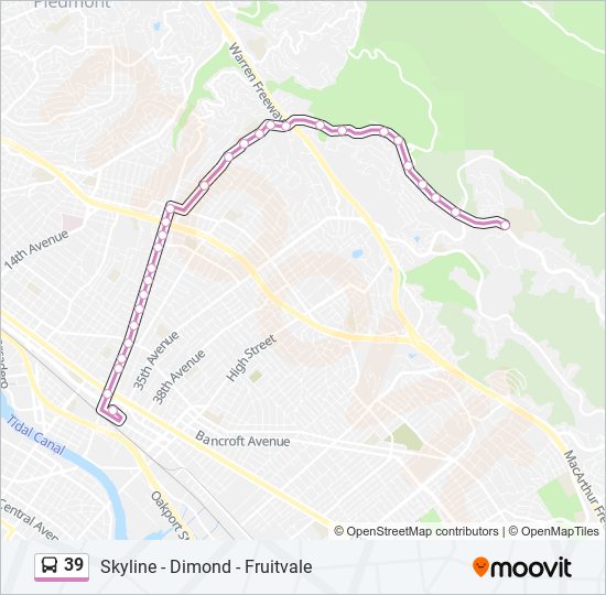 39 Bus Line Map