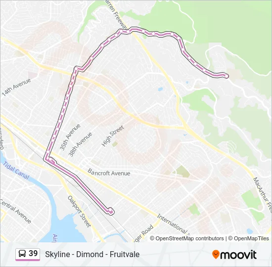 39 Bus Line Map