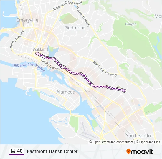 40 Bus Line Map