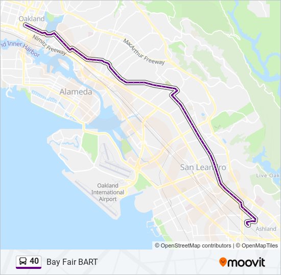 40 bus Line Map