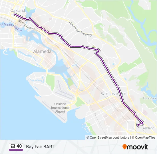 40 Bus Line Map