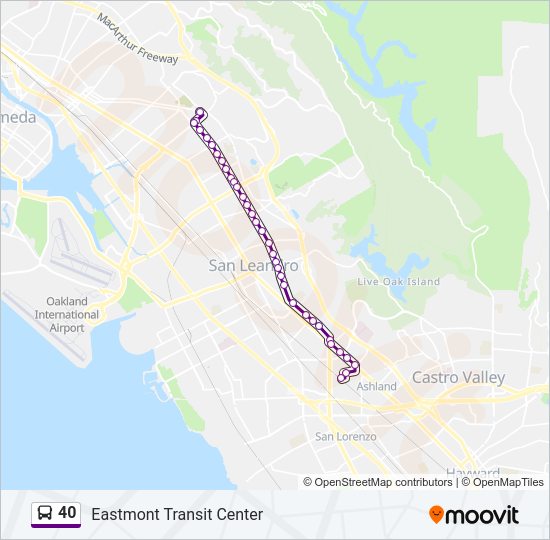 40 Bus Line Map