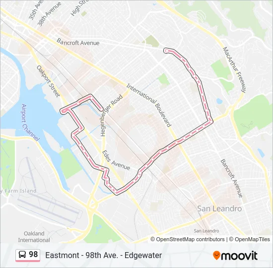98 Bus Line Map